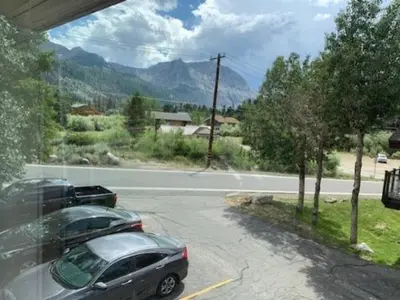 a couple of cars parked in a parking lot at Rr-edgewater17 in June Lake