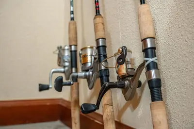 a group of four wood sticks attached to a wall at Everline Resort & Spa 701 & 703 in Olympic Valley