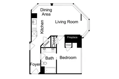 a rendering of a floor plan of a house at Resort at Everline Resort & Spa #560 in Olympic Valley