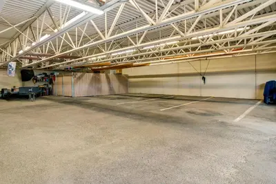 a large parking garage with a large ceiling at Game Room, Mtn Views! Unit 1 Mi to Heavenly Resort in Stateline