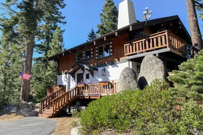 a house on top of some big rocks at Pine Haven Retreat in Stateline