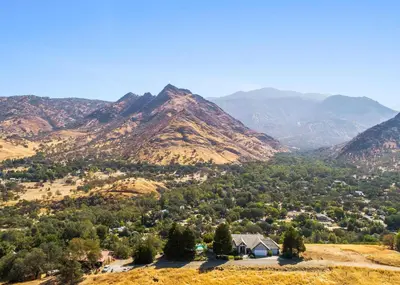 a view of a valley with mountains in the background at Number 1! PARADISE Getaway - Sequoia Alta Vista in Three Rivers