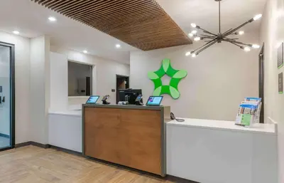 a lobby with a cash counter with a star on the wall at Extended Stay America Premier Suites - Reno - Sparks in Sparks