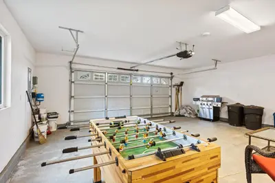 a room with a foosball table in it at Lupine Landing in Mariposa