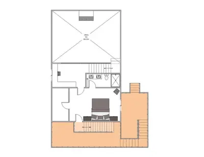 a floor plan of a house with a dining room at Cottonwood by Tahoe Getaways - 3BR Tahoe Donner with 2 Bonus Rooms, Hot Tub, Fireplace, Ping Pong & HOA Amenities in Truckee