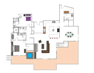 a floor plan of a house at Meek Court at Grays Crossing - Modern Luxury with Private Hot Tub in Truckee
