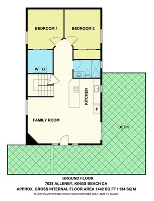 a floor plan of a house at Away on Allenby by Tahoe Getaways - 3BR, Dog Ok, Close to Northstar! in Tahoe Vista