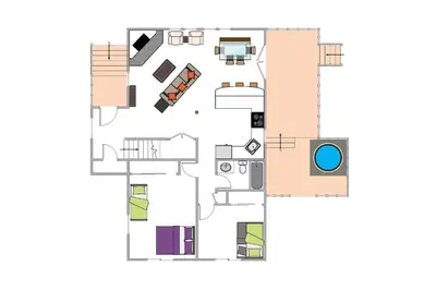 a floor plan of a house at Four Summits- Hot Tub- Pool Table- Short Drive to Ski Resorits in Carnelian Bay