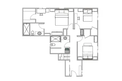 a floor plan of a house at Edelweiss Retreat- Close to Lake and Ski Resorts- Pet Friendly- Hot Tub in Tahoe City