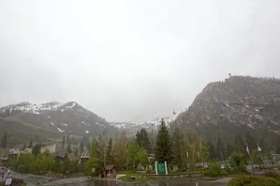 a view of a mountain with a ski lift at Palisades Tahoe Ski Condo by Tahoe Getaways - Remodeled 2 BR, Walking Distance to Lifts & Village in Olympic Valley