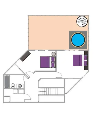 a plan of a house with a clock at Tahoe Point of View - Amazing Lake Views at this 4BR w Hot Tub, Sauna, Near Skiing in Tahoe City