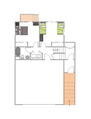 a floor plan of a house at Skyland Jewel at Dollar Point - Luxury 3BR - Easy Winter Access in Tahoe City