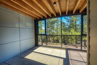 an empty room with a large window at Crystal Bay Retreat 204 in Crystal Bay