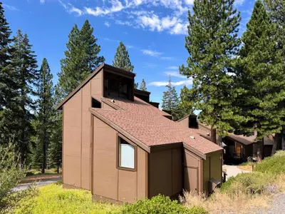 a small house with a brown roof at Lofty Retreat, Condo in Northstar in Truckee