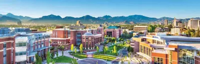 an aerial view of a city with mountains in the background at Vibrant Boho Home 3 Bed Pet Friendly in Reno