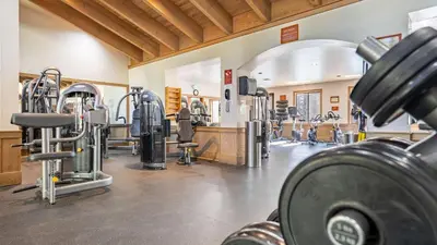 a gym with lots of equipment in a room at In Northstar Ski Resort Game Room Family-Friendly Dakine Haus by AvantStay in Truckee