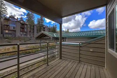 a balcony with a view of a street at Cozy Kirkwood Condo – The Meadows 2 Bedroom condo in Kirkwood