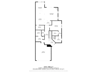a floor plan of the second floor of a house at Crestwood at Schaffer's Mill in Truckee