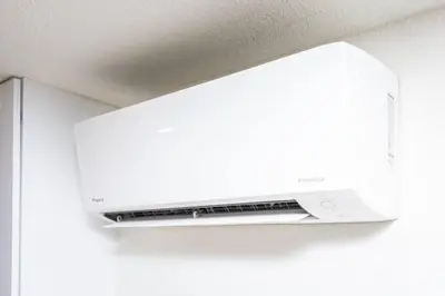 a wall mounted air conditioner hanging from a ceiling at Studio on Main Street in Roseville