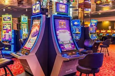 a bunch of slot machines in a casino at The Federal Hotel Downtown Carson City, an Ascend Collection Hotel in Carson City
