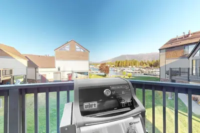 a computer printer sitting on top of a balcony at Keys to Paradise in South Lake Tahoe