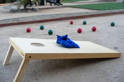 a table with a blue glove on top of it at Stunning views with pool, spa, gold panning, firepit, game court and BBQ in Ahwahnee