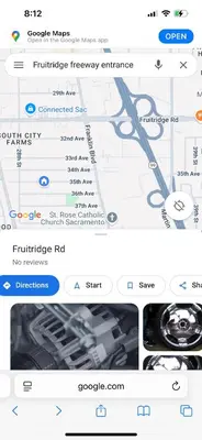 a screenshot of a cell phone with a picture of a pair of scissors at Charming Casita all too yourself near Midtown, Train and Freeway in Sacramento
