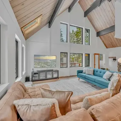 Tahoe City Vacation Rental with Fireplace and Deck
