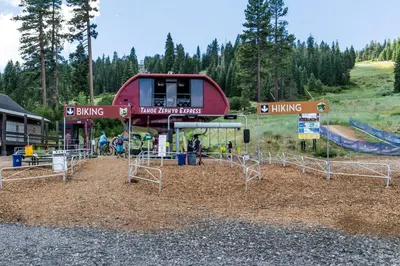a park with a playground with a play structure at Getaway at Gold Bend in Ponderosa Fairway Estates