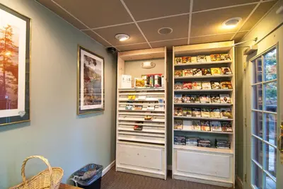 a walk in pantry with white drawers at North Lake Lodges & Villas in Incline Village