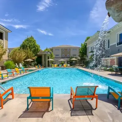 New Upscale 1BR Stay with Mini Golf Sauna & Heated Pool