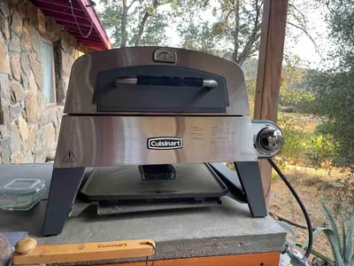 a toaster oven sitting on top of a table at Delilah Ridge Winery Mid Mod Guesthouse in Squaw Valley