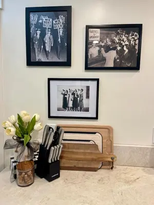 a room with two pictures on the wall at Emerald Bay Escape in South Lake Tahoe