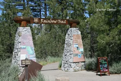 a sign for the rattler trail at a visitor center at COH1669 - Hawk's View Hideaway home in South Lake Tahoe