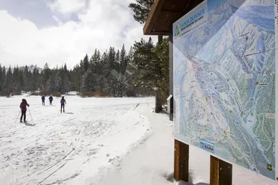 a map of a ski resort in the snow at Paradise on Pinnacle in Truckee