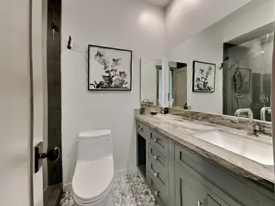 a bathroom with a toilet and a sink at 1849 Condos 642 home in Mammoth Lakes