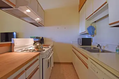 a kitchen with a stove and a sink at A Golden Getaway Pool Hot Tub Tennis & More in Truckee