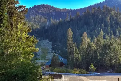 a view of a mountain with trees at Heavenly Mountain Chalet - Skiing Pets Hot tub in Stateline