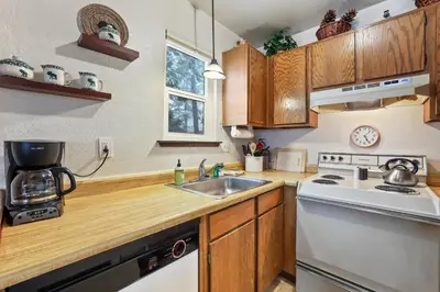 a kitchen with a sink and a stove at Valley View - Carson Valley Views in Stateline