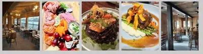 a collage of four pictures of different types of food at Kirkwood Studio Full Kitchen & Meadow Balcony in Kirkwood