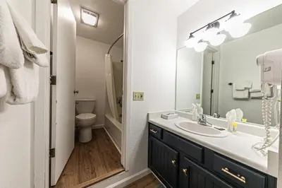 a bathroom with a sink and a toilet at 112 Bldg B condo in Truckee