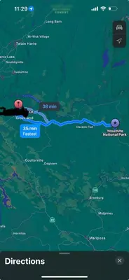 a map of the shoreline of a lake at Yosemite family getaway w lake, golf, horses, pool in Groveland