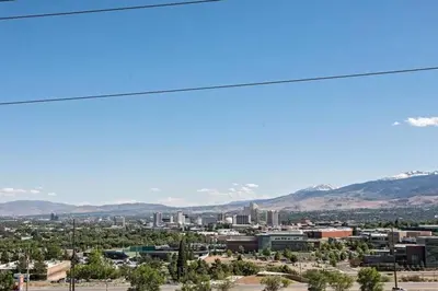 a view of a city from a power line at Special Rates-Skyline Escape-Reno-UNR-Tahoe in Reno