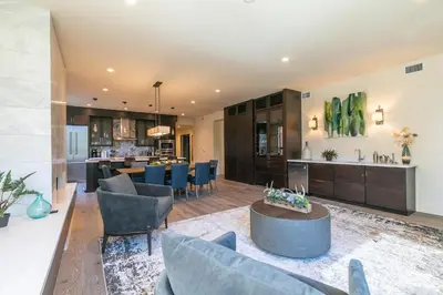 an open living room with a dining room and kitchen at Crystal Bay Retreat 204 condo in Crystal Bay