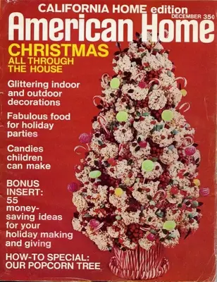 a magazine with a christmas tree made out of flowers at The Lake Chalet in Bear Valley