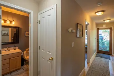 a bathroom with a sink and a mirror at Dollar Hill II # 25 By Hauserman Rentals in Tahoe City