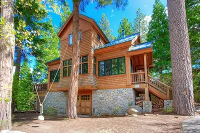a large wooden house in the woods at COH1444 - Fallen Leaf Relief home in South Lake Tahoe