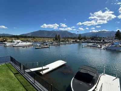a bunch of boats docked in a harbor at 439 Ala Wai, 119 condo in South Lake Tahoe