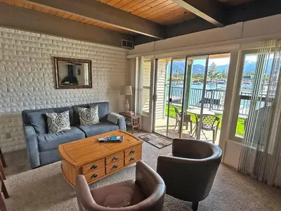 a living room with a couch and chairs and a table at 439 Ala Wai, 119 condo in South Lake Tahoe
