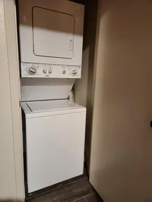 a white washer and dryer in a room at HNC0691 - Tramway Treat home in Stateline